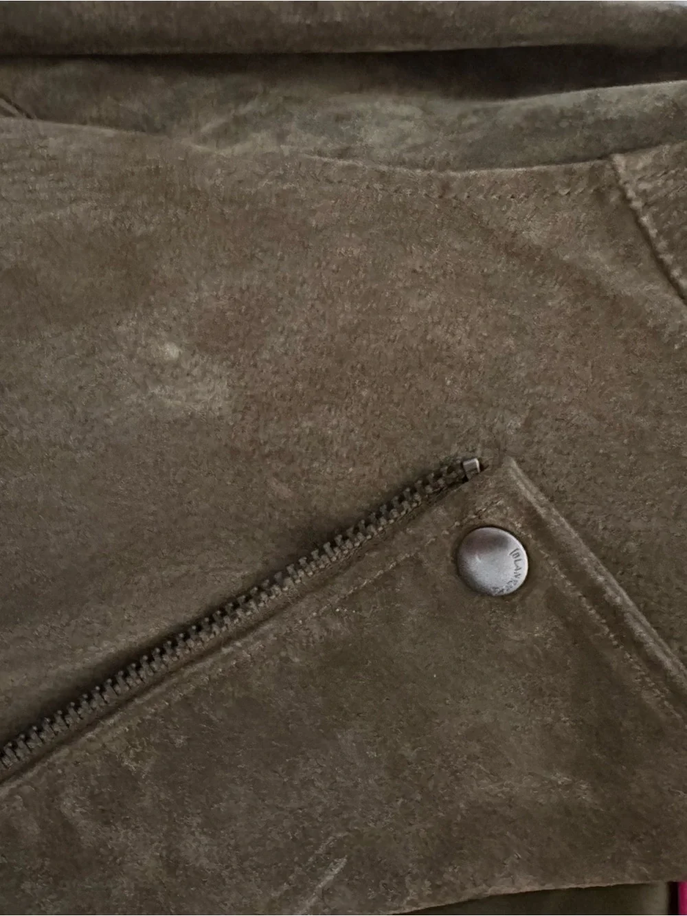 Blank NYC Olive Green Suede Moto Jacket - Picture 8 of 9